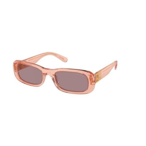 Roze Bruin Paarse Zonnebril Miu Miu , Pink , Unisex