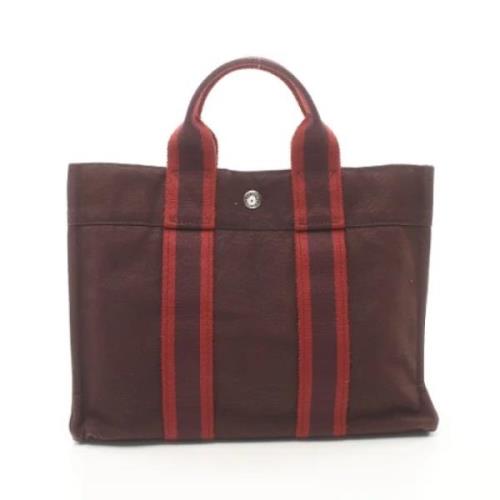 Pre-owned Canvas handbags Hermès Vintage , Brown , Dames