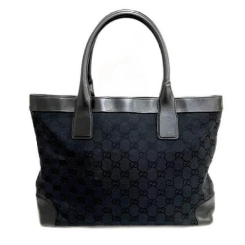 Pre-owned Canvas totes Gucci Vintage , Black , Dames