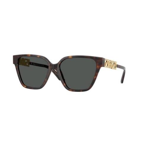 Stijlvolle zonnebril in donkergrijs Versace , Brown , Unisex