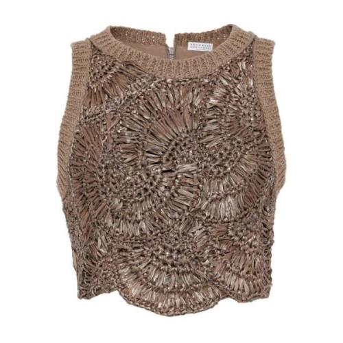 Elegant Top Brunello Cucinelli , Brown , Dames