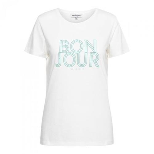 Wit Turquoise T-shirt met Geplaatste Print &Co Woman , White , Dames