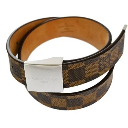 Pre-owned Canvas belts Louis Vuitton Vintage , Brown , Dames