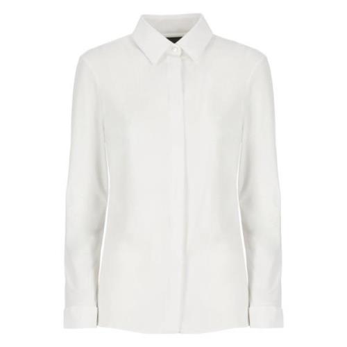 Witte Shirt met Kraag en Knopen RRD , White , Dames