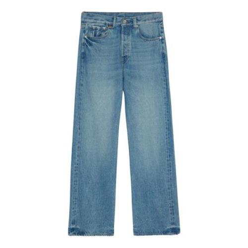 Blauwe Rechte Pijp Katoenen Jeans Jacquemus , Blue , Heren