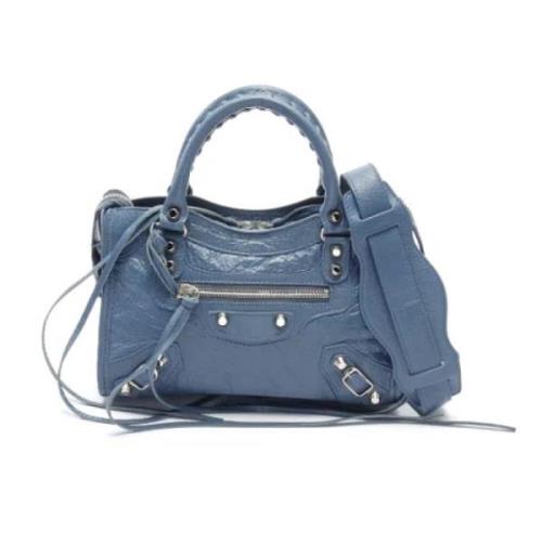 Pre-owned Leather balenciaga-bags Balenciaga Vintage , Blue , Dames
