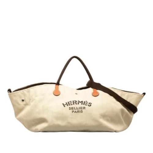 Pre-owned Cotton totes Hermès Vintage , Brown , Dames