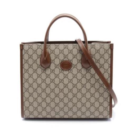 Pre-owned Leather gucci-bags Gucci Vintage , Beige , Dames