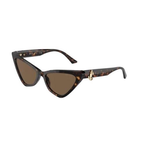 Bruin Donker Frame Zonnebril Jimmy Choo , Brown , Dames