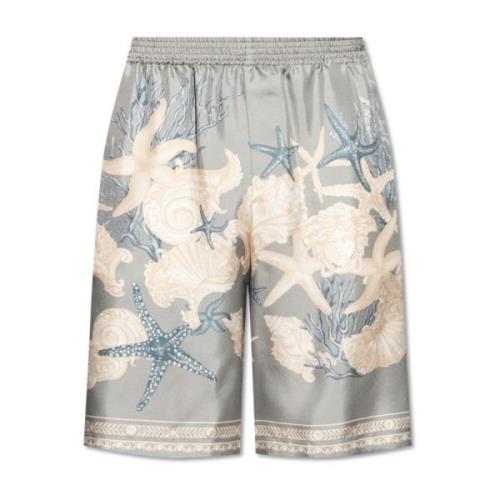 Zijden shorts Versace , Gray , Heren