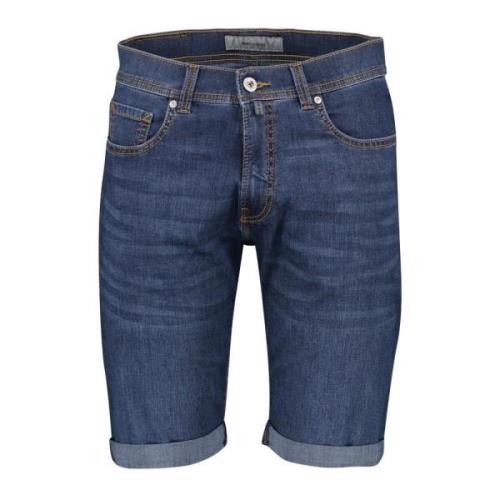 Donkerblauwe Shorts 5-Pocket Model Pierre Cardin , Blue , Heren