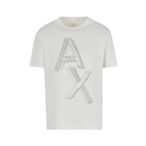 Logo Borst T-shirt Armani Exchange , White , Heren