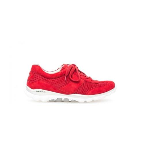 Rode Textiel Sneakers Gabor , Red , Dames