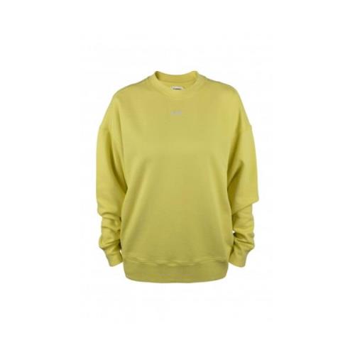 Gele Mesh Sweatshirt met Wit Logo Autry , Yellow , Dames
