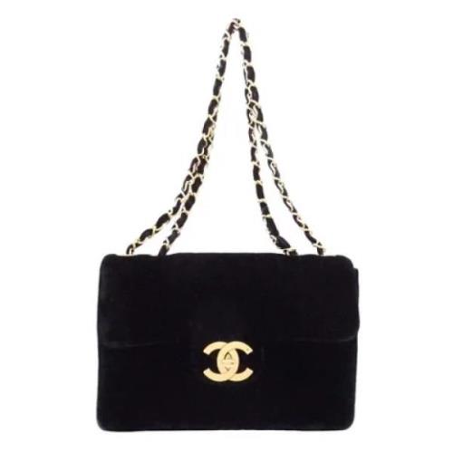 Pre-owned Suede chanel-bags Chanel Vintage , Black , Dames