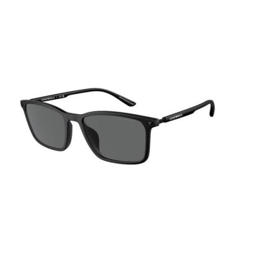 Zwarte Frame Donkergrijze Lens Zonnebril Emporio Armani , Black , Here...