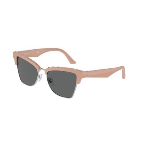 Roze Frame, Donkergrijze Lenzen Zonnebril Jimmy Choo , Pink , Unisex