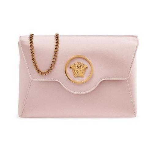 Satijnen schoudertas Versace , Pink , Dames