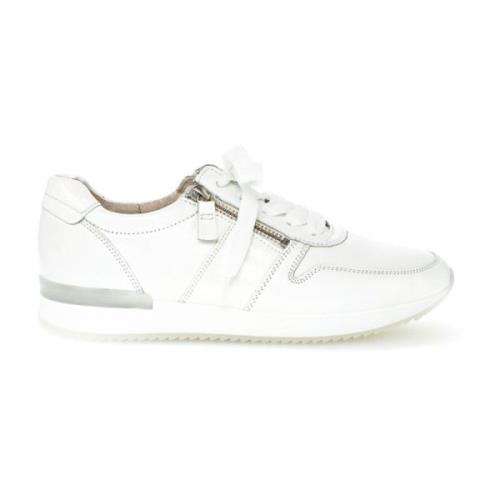 Witte Leren Sneakers Gabor , White , Dames
