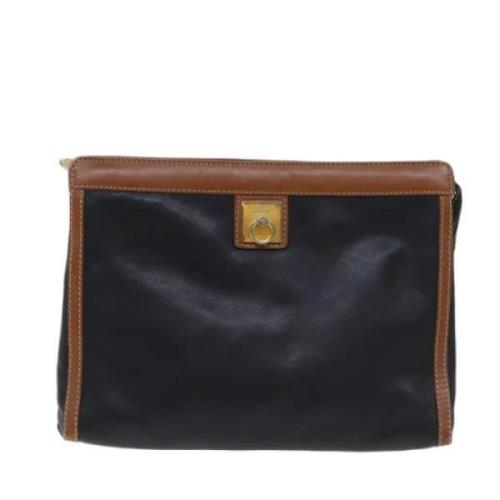 Pre-owned Leather clutches Celine Vintage , Black , Dames