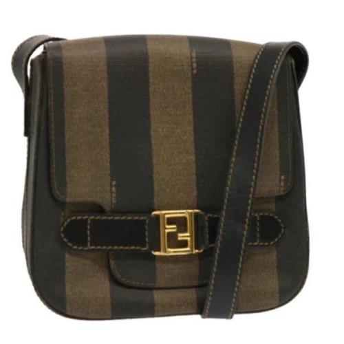 Pre-owned Canvas shoulder-bags Fendi Vintage , Brown , Dames