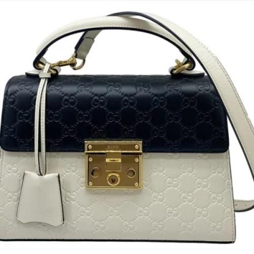 Pre-owned Leather gucci-bags Gucci Vintage , White , Dames