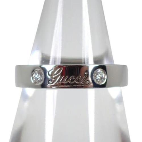 Pre-owned White Gold rings Gucci Vintage , Gray , Dames