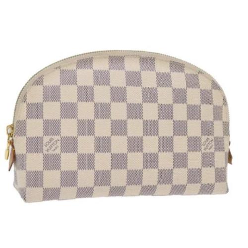 Pre-owned Canvas pouches Louis Vuitton Vintage , White , Dames