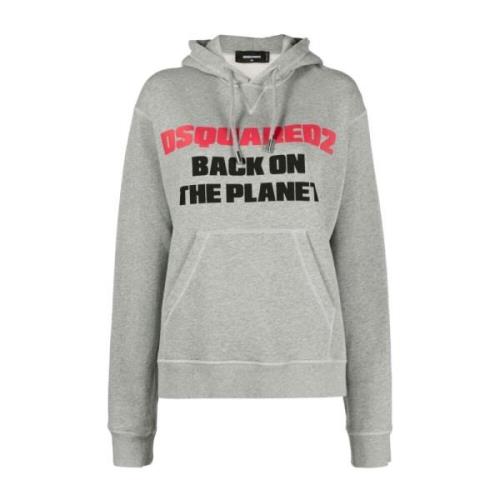 Oversized Fit Sweatshirt in Grijs Dsquared2 , Gray , Dames