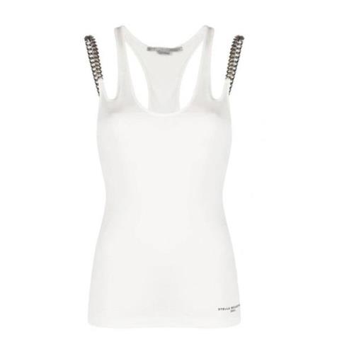 Witte Mouwloze Top met Kettingbandjes Stella McCartney , White , Dames