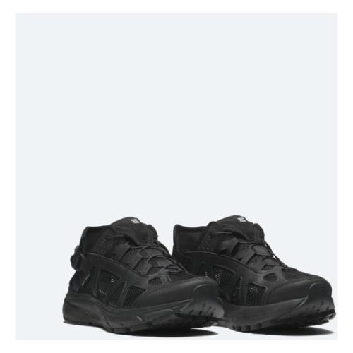 Zwarte Mesh Sneakers met Quicklace Sluiting Salomon , Black , Heren