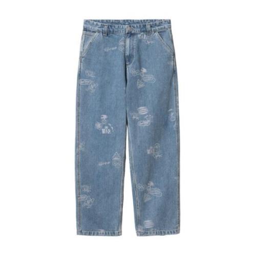 Stamp Boyfriend Fit Jeans Carhartt Wip , Blue , Dames