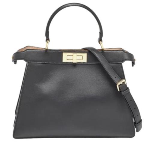 Pre-owned Leather handbags Fendi Vintage , Black , Dames