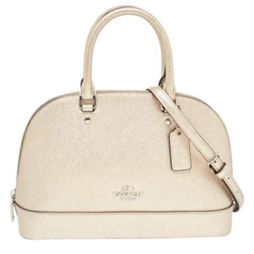 Pre-owned Leather handbags Coach Pre-owned , Beige , Dames