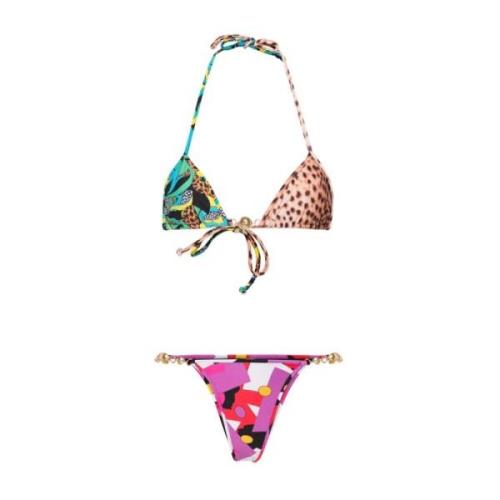 MultiColour Jungle Print Halternek Bikini Set Reina Olga , Multicolor ...