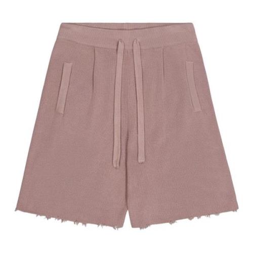 Vernietigde Gebreide Bermuda Shorts Laneus , Pink , Heren