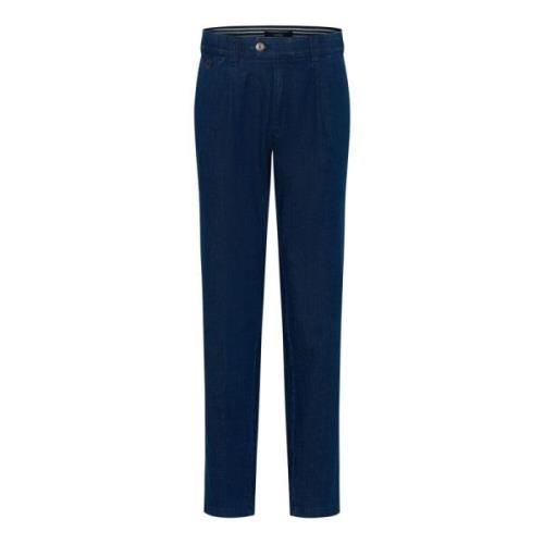 Klassieke Geplooide Jeans Eurex , Blue , Heren