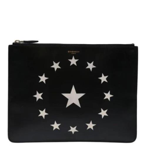 Pre-owned Leather clutches Givenchy Pre-owned , Black , Dames