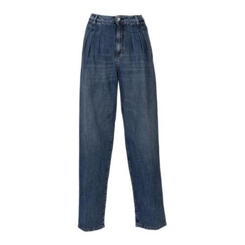 Denim 3 Pence Wijde Pijp Broek Nine In The Morning , Blue , Dames