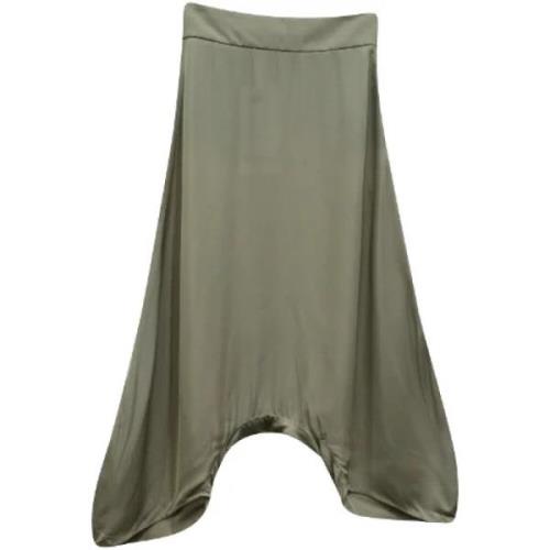 Pre-owned Silk bottoms Yves Saint Laurent Vintage , Gray , Dames