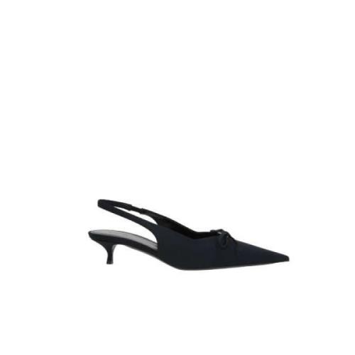 Zwarte hiel Slingback met strik Balenciaga , Black , Dames