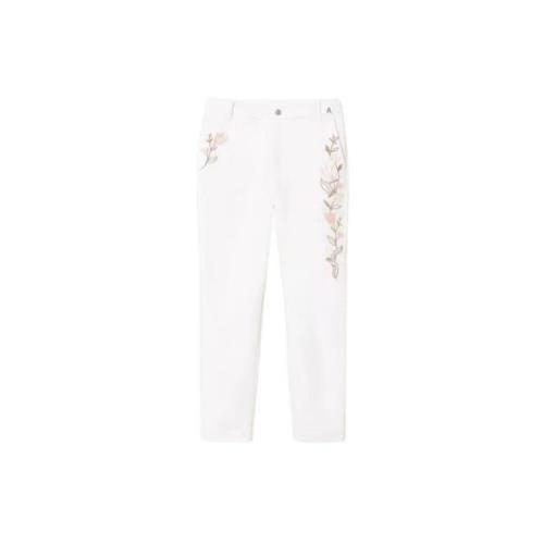 Bloemenprint Katoenen Broek Twinset , White , Dames