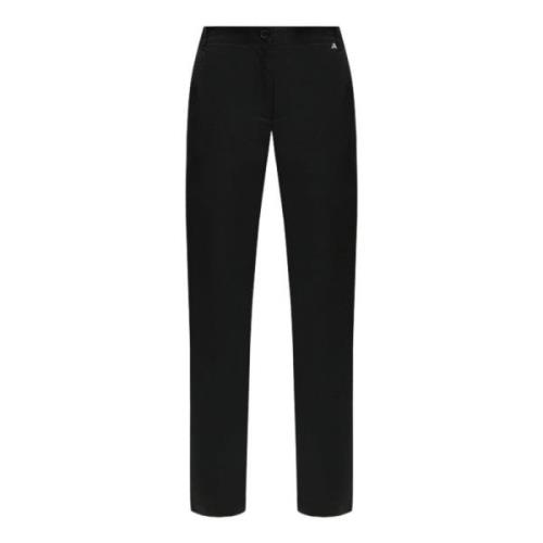 Zwarte katoenen elastische broek Twinset , Black , Dames