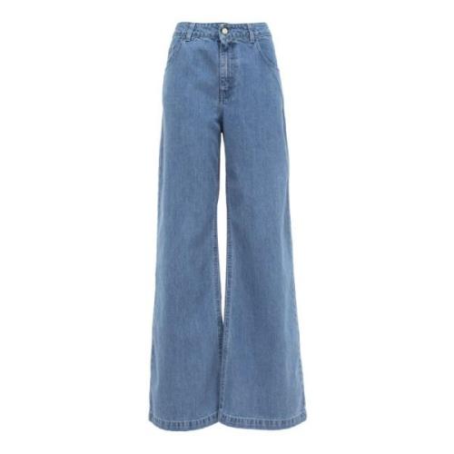 Vintage Lage Taille Palazzo Jeans MVP wardrobe , Blue , Dames