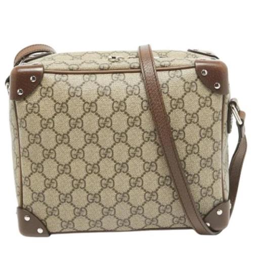 Pre-owned Leather shoulder-bags Gucci Vintage , Beige , Dames