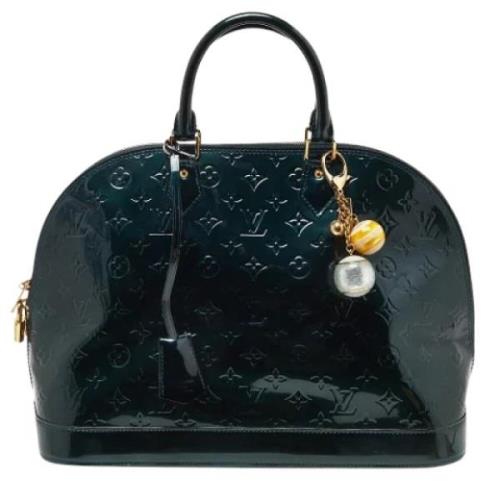 Pre-owned Leather handbags Louis Vuitton Vintage , Green , Dames