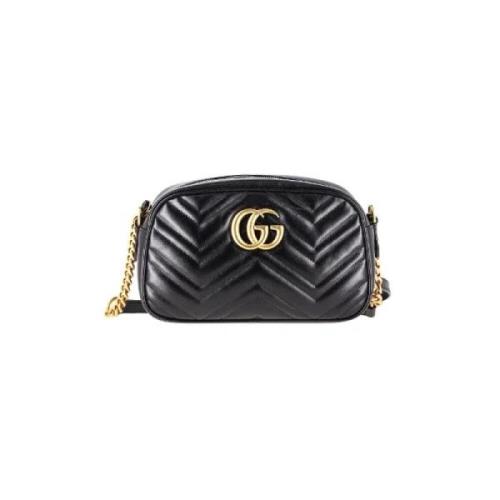 Pre-owned Leather crossbody-bags Gucci Vintage , Black , Dames