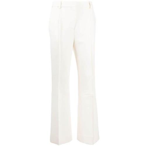 Wijde Ivoor Broek met Been Naad Victoria Beckham , Beige , Dames