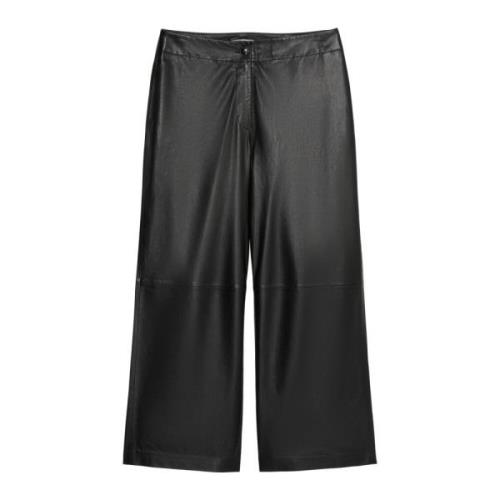 Leren culotte wijd Marc O'Polo , Black , Dames