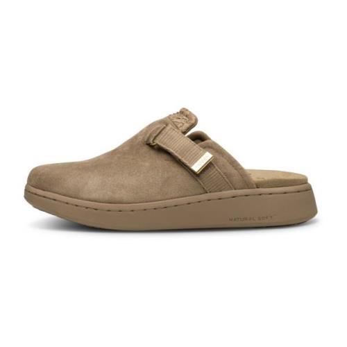 Klassieke Suede Klomp Woden , Beige , Dames